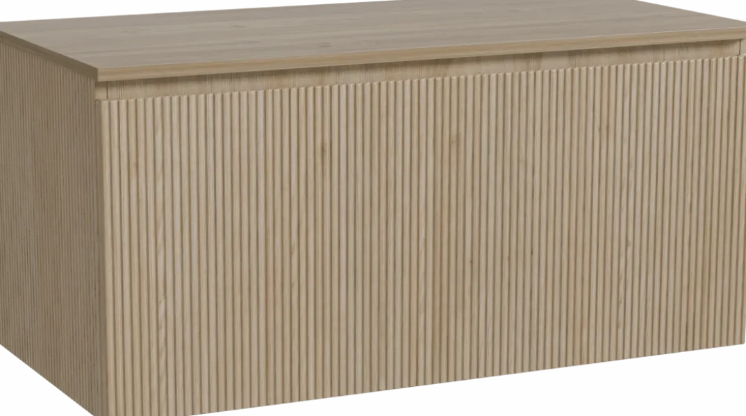 Storke Ribs badkamermeubel met Panton wastafelblad voor waskom(men)