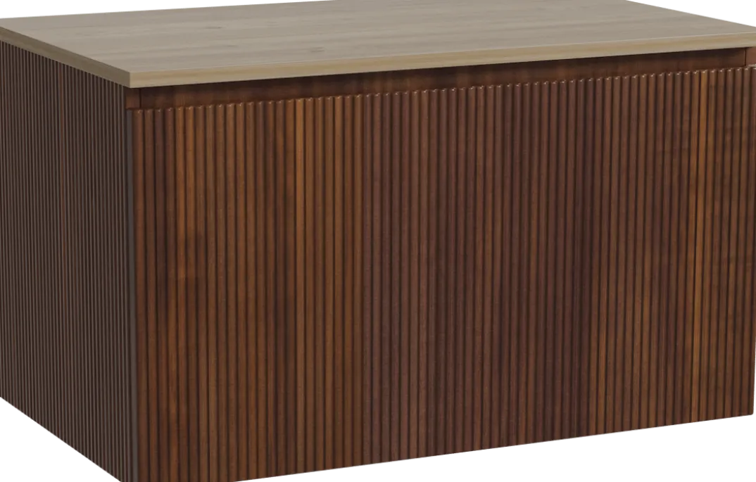 Storke Ribs badkamermeubel met Panton wastafelblad voor waskom(men)