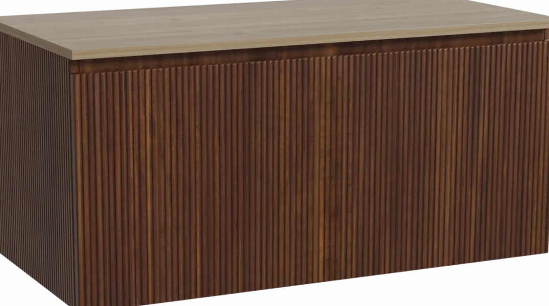 Storke Ribs badkamermeubel met Panton wastafelblad voor waskom(men)