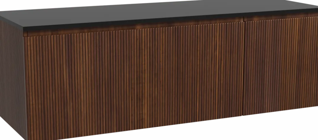 Storke Ribs badkamermeubel met Panton wastafelblad voor waskom(men)