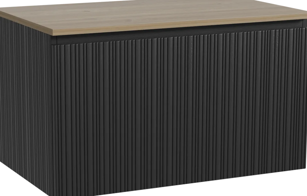 Storke Ribs badkamermeubel met Panton wastafelblad voor waskom(men)