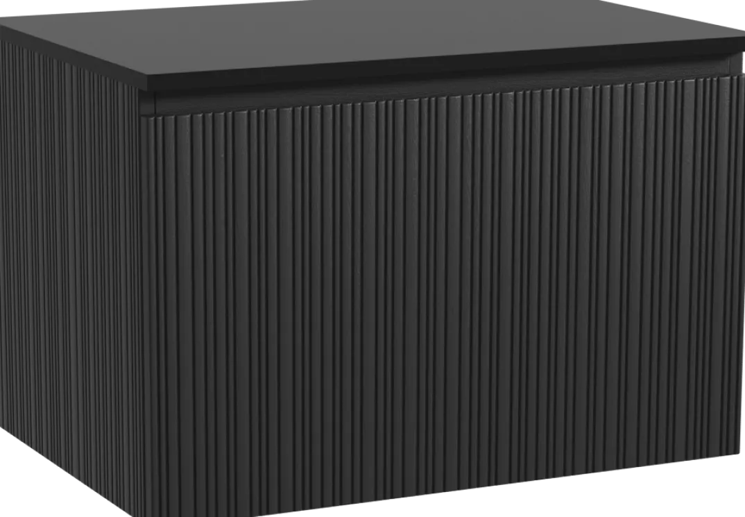 Storke Ribs badkamermeubel met Panton wastafelblad voor waskom(men)
