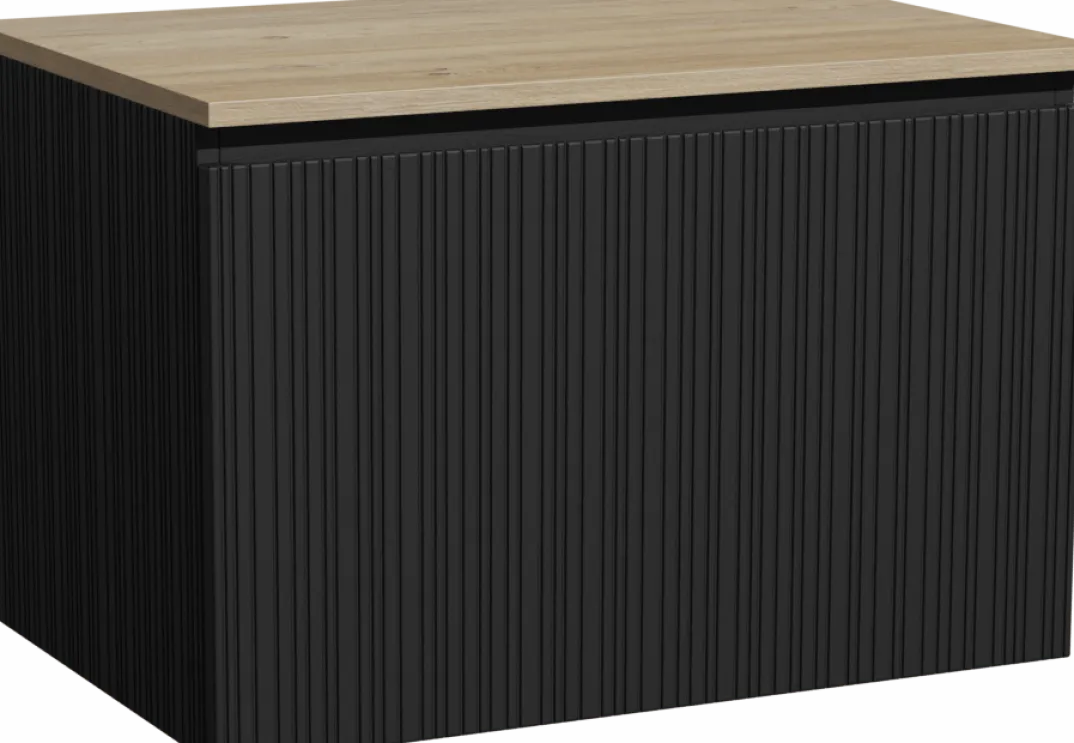 Storke Ribs badkamermeubel met Panton wastafelblad voor waskom(men)