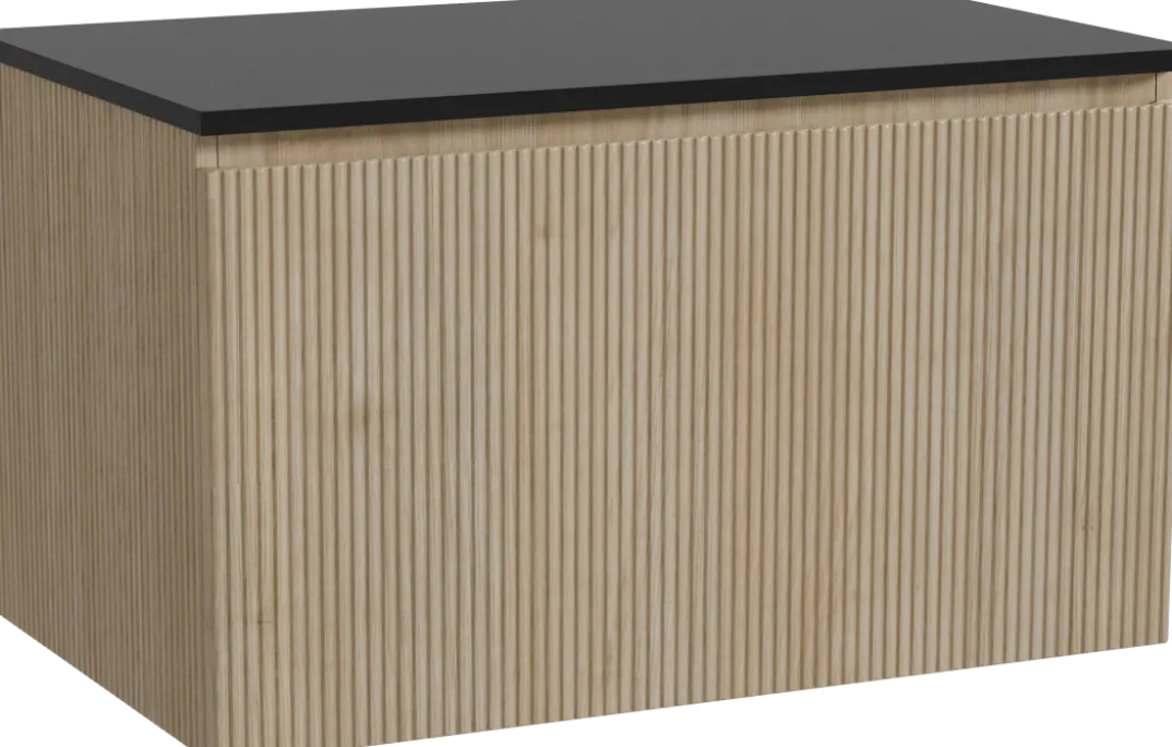 Storke Ribs badkamermeubel met Panton wastafelblad voor waskom(men)