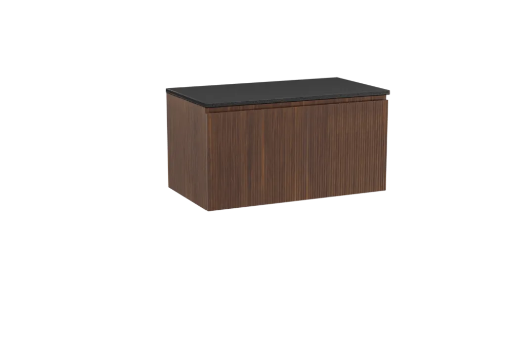Storke Ribs badkamermeubel met Panton wastafelblad voor waskom(men)