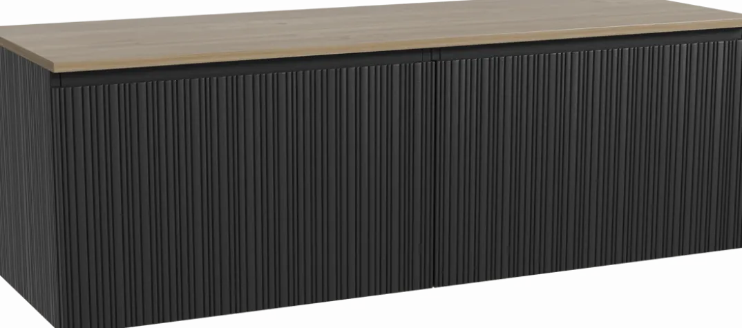 Storke Ribs badkamermeubel met Panton wastafelblad voor waskom(men)