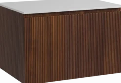 Storke Ribs badkamermeubel met Tavola wastafelblad voor waskom(men)