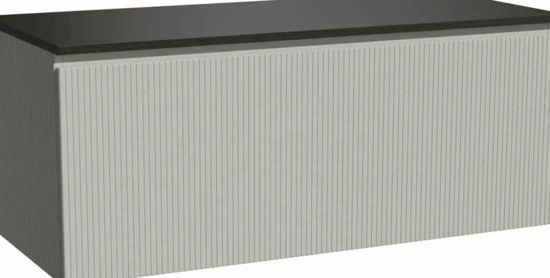 Storke Ribs badkamermeubel met Panton wastafelblad voor waskom(men)
