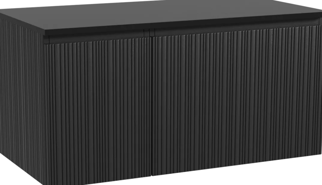 Storke Ribs badkamermeubel met Panton wastafelblad voor waskom(men)