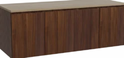 Storke Ribs badkamermeubel met Panton wastafelblad voor waskom(men)