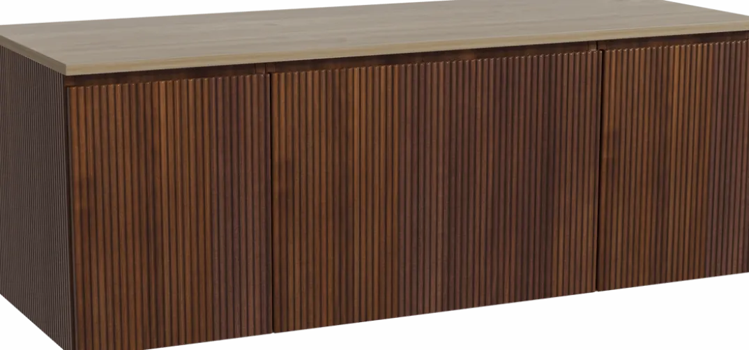 Storke Ribs badkamermeubel met Panton wastafelblad voor waskom(men)