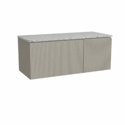 Storke Ribs badkamermeubel met Tavola wastafelblad voor waskom(men)