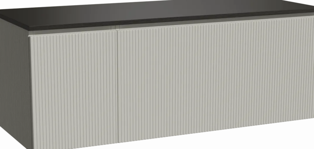 Storke Ribs badkamermeubel met Panton wastafelblad voor waskom(men)