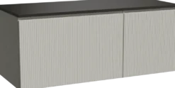 Storke Ribs badkamermeubel met Panton wastafelblad voor waskom(men)