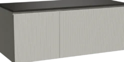 Storke Ribs badkamermeubel met Panton wastafelblad voor waskom(men)