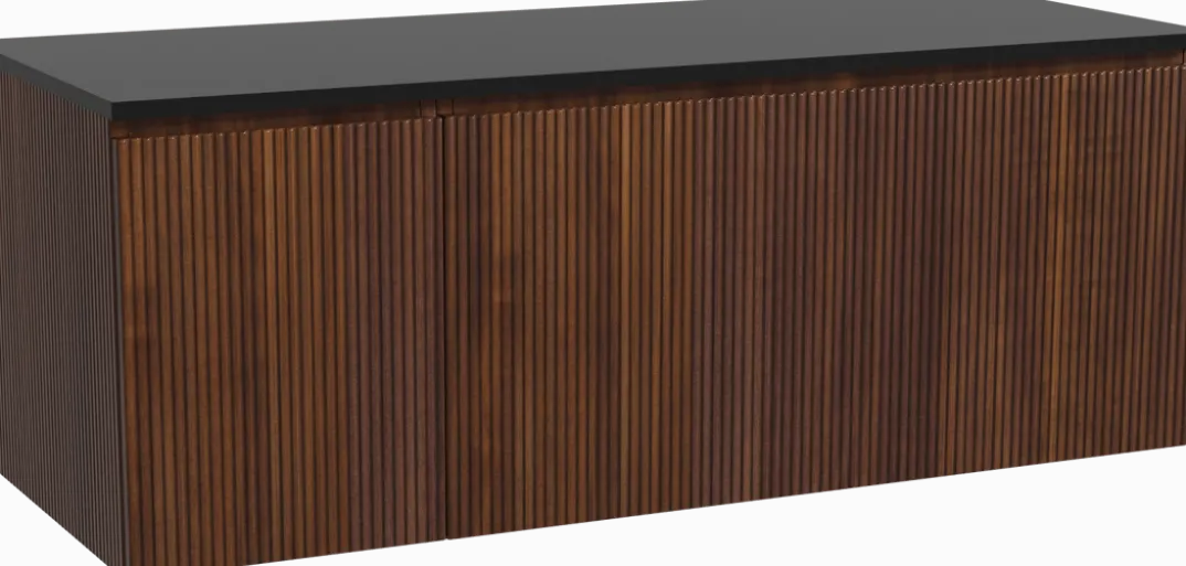 Storke Ribs badkamermeubel met Panton wastafelblad voor waskom(men)