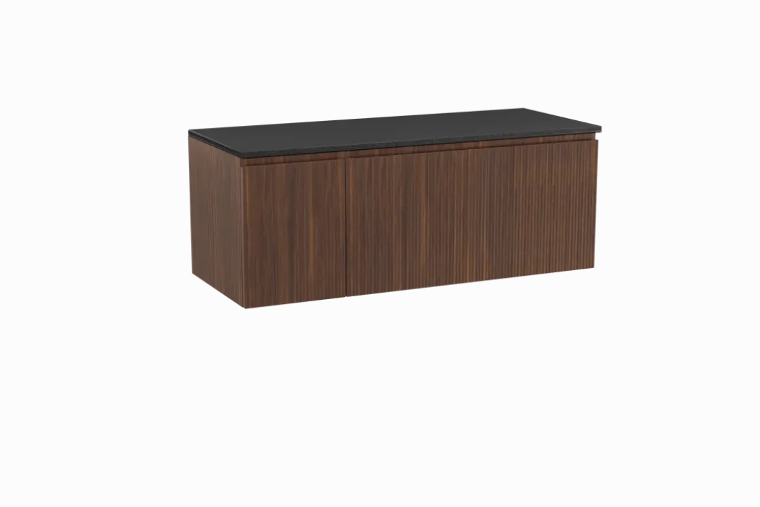 Storke Ribs badkamermeubel met Panton wastafelblad voor waskom(men)