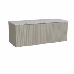 Storke Ribs badkamermeubel met Tavola wastafelblad voor waskom(men)