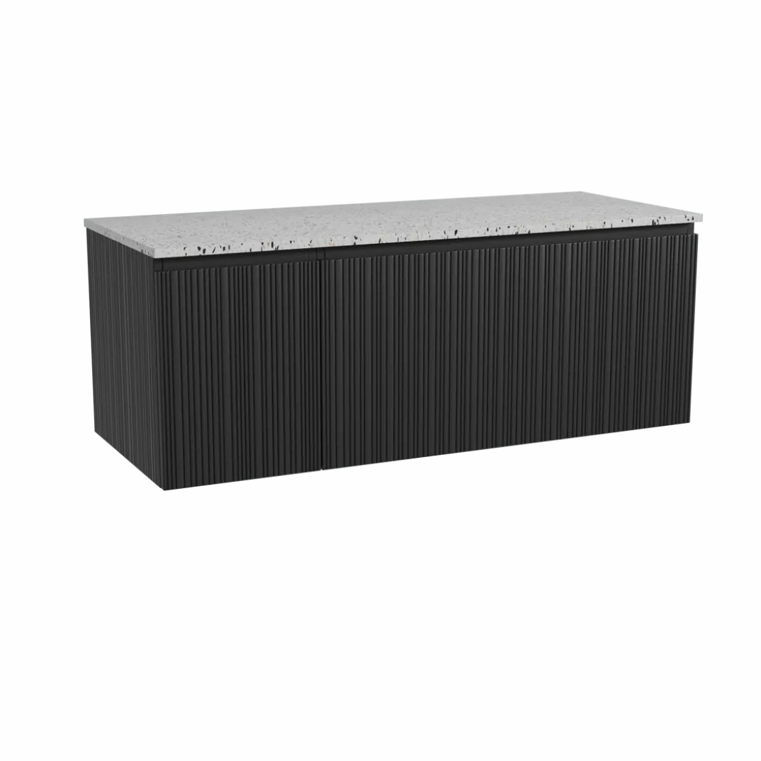 Storke Ribs badkamermeubel met Tavola wastafelblad voor waskom(men)