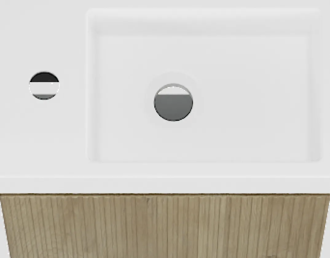 Storke Ribs toiletmeubel met Vida wastafel