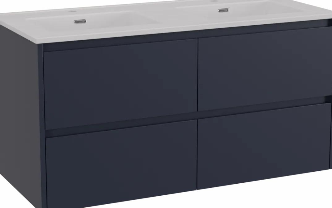 Storke Seda badkamermeubel met Kera wastafel, afvoerpluggen inbegrepen