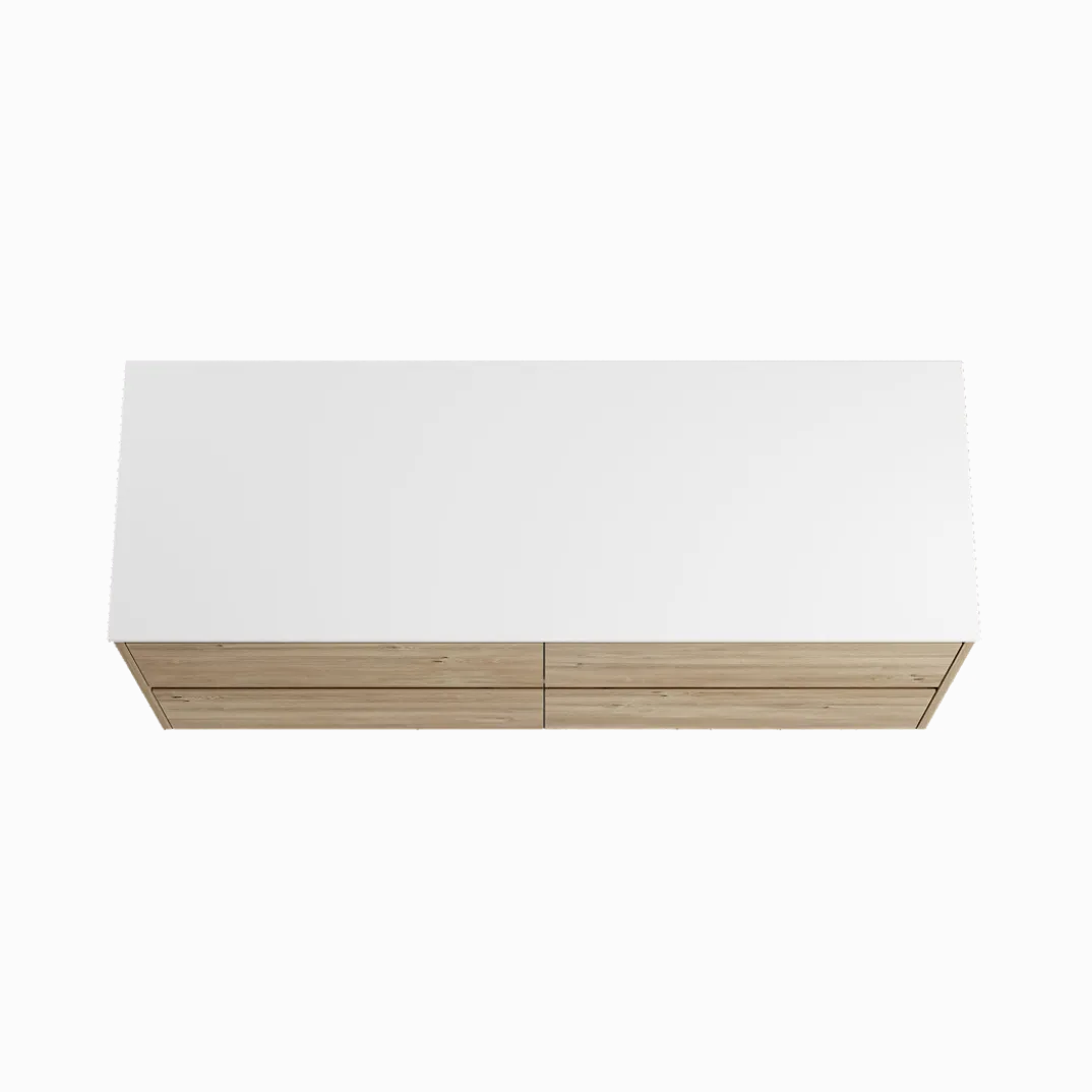 Storke Seda badkamermeubel met Tavola wastafelblad voor waskom(men)