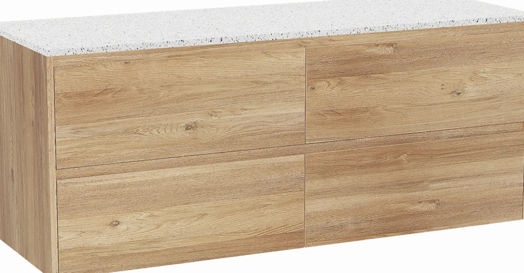 Storke Seda badkamermeubel met Tavola wastafelblad voor waskom(men)