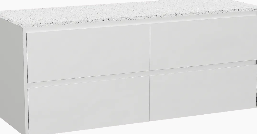 Storke Seda badkamermeubel met Tavola wastafelblad voor waskom(men)