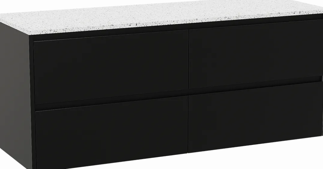 Storke Seda badkamermeubel met Tavola wastafelblad voor waskom(men)