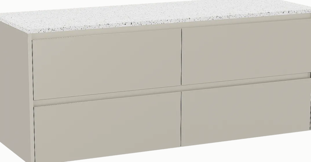 Storke Seda badkamermeubel met Tavola wastafelblad voor waskom(men)