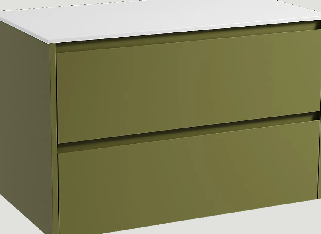 Storke Seda badkamermeubel met Tavola wastafelblad voor waskom(men)