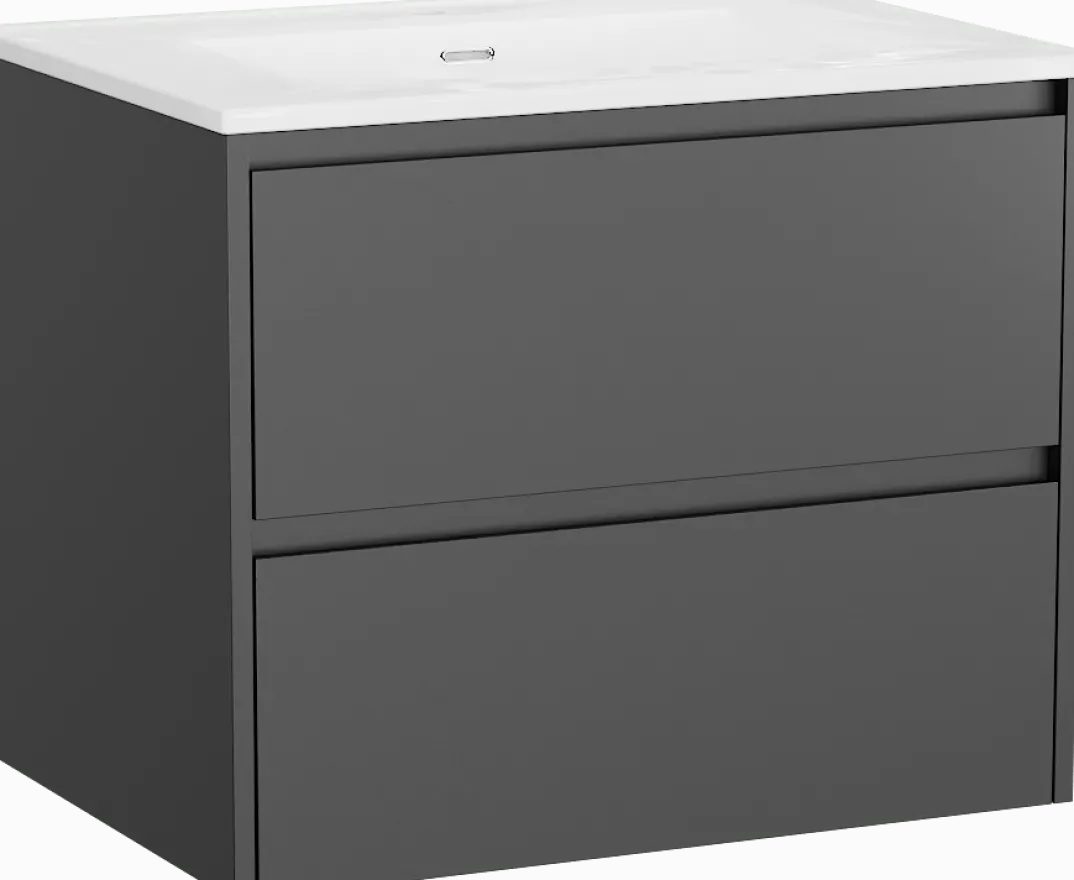 Storke Seda badkamermeubel met Kera wastafel, afvoerplug inbegrepen