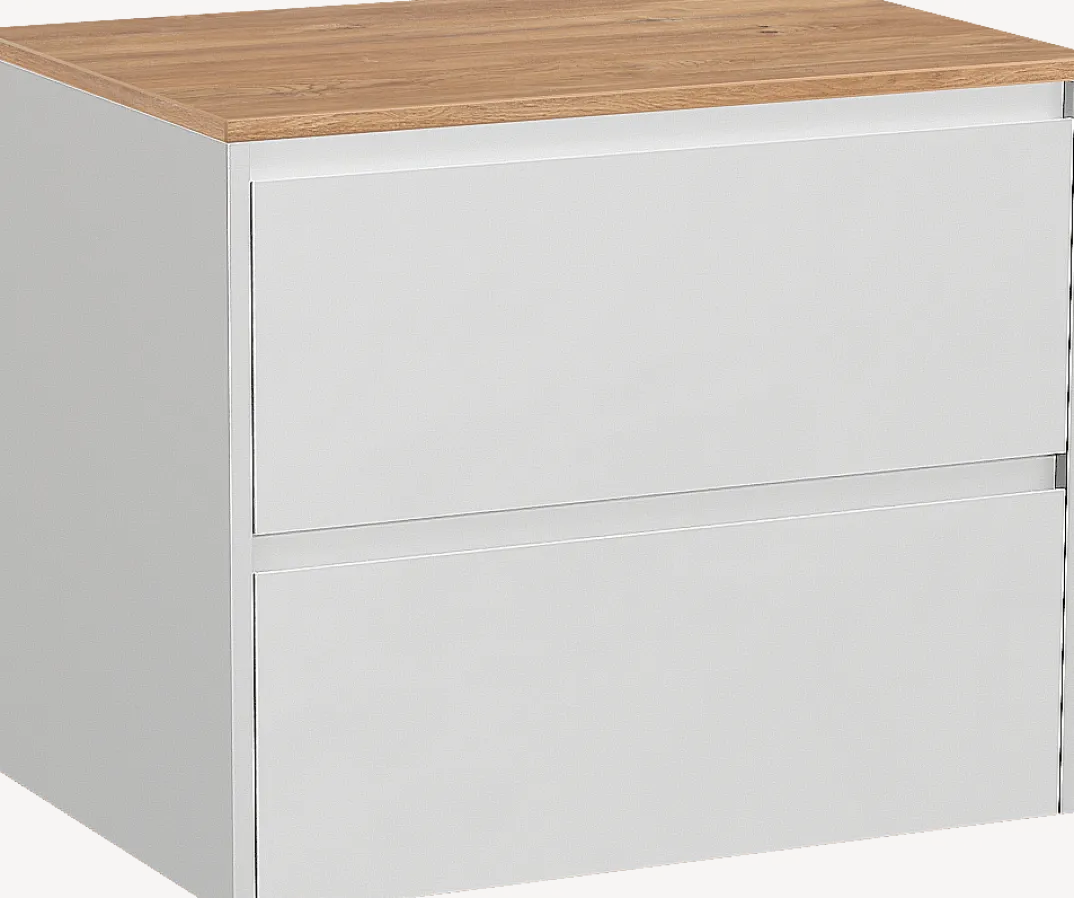 Storke Seda badkamermeubel met Panton wastafelblad voor waskom(men)