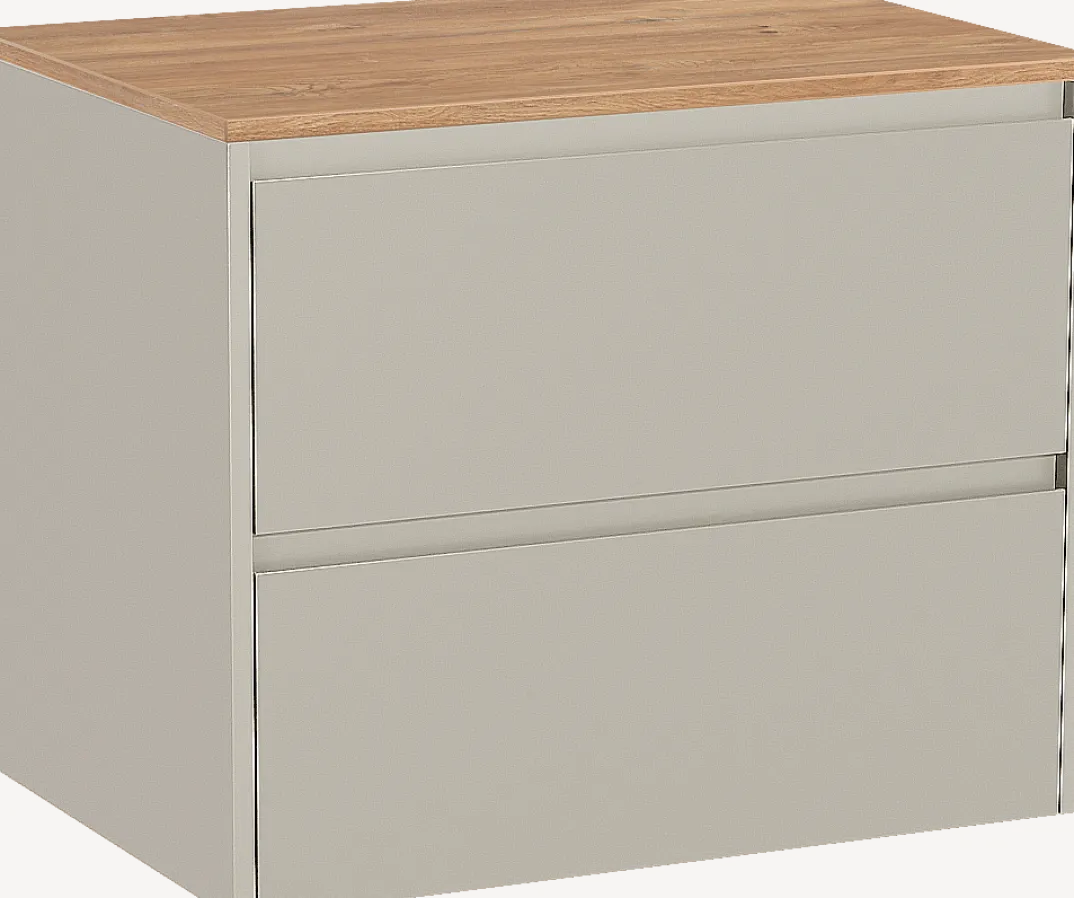 Storke Seda badkamermeubel met Panton wastafelblad voor waskom(men)