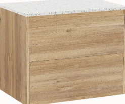 Storke Seda badkamermeubel met Tavola wastafelblad voor waskom(men)