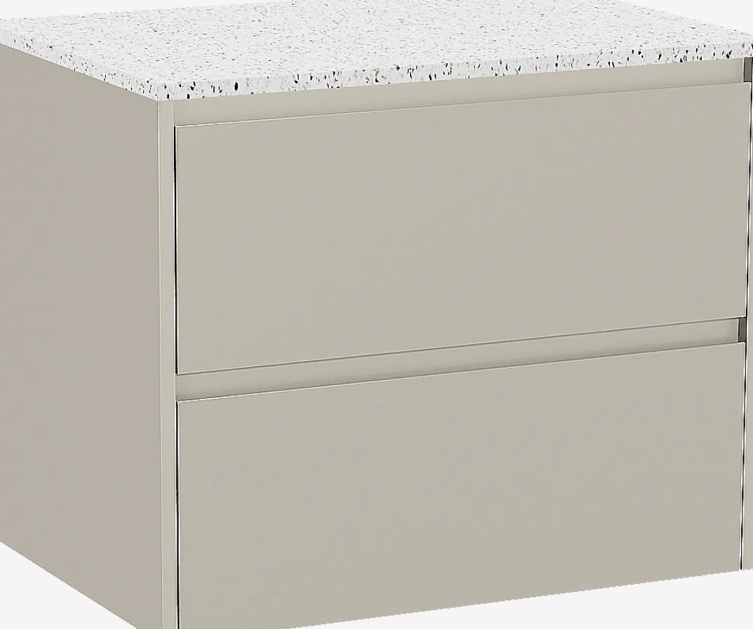 Storke Seda badkamermeubel met Tavola wastafelblad voor waskom(men)