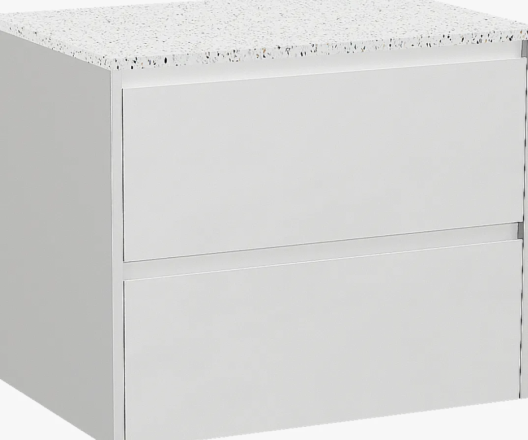 Storke Seda badkamermeubel met Tavola wastafelblad voor waskom(men)