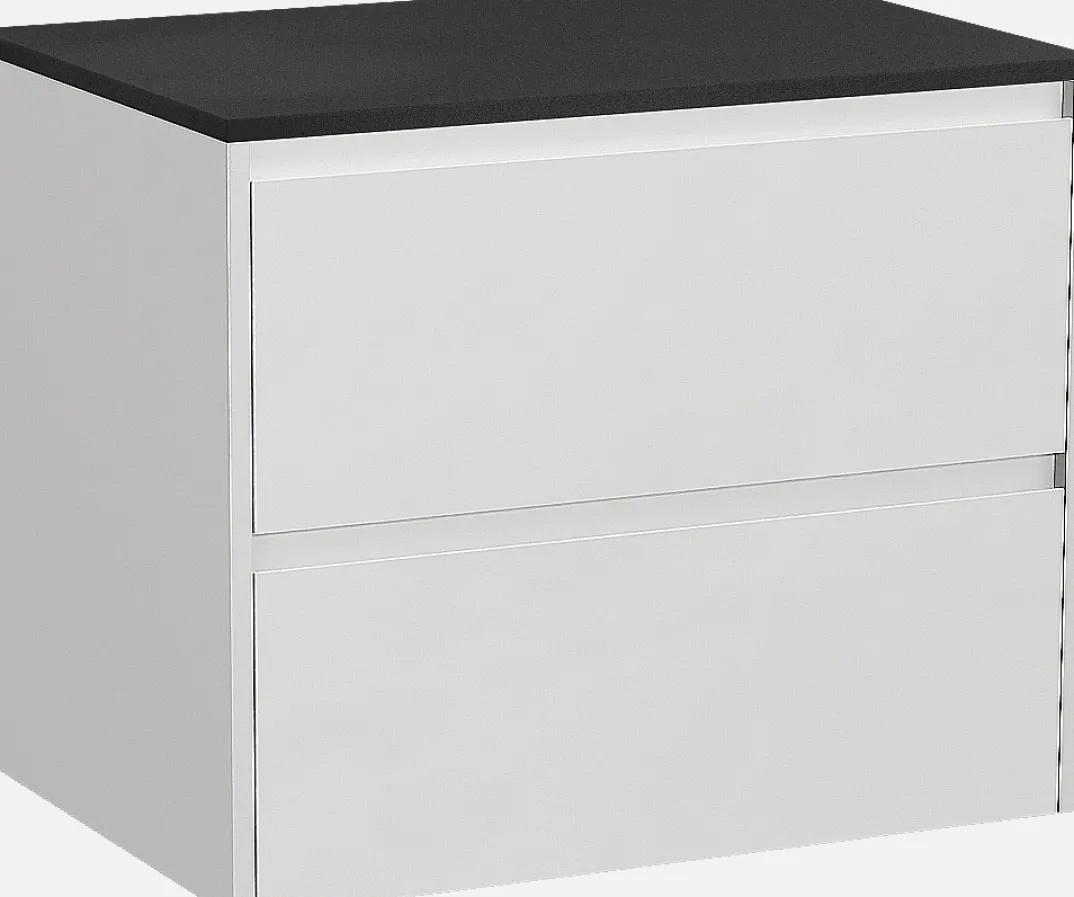Storke Seda badkamermeubel met Panton wastafelblad voor waskom(men)