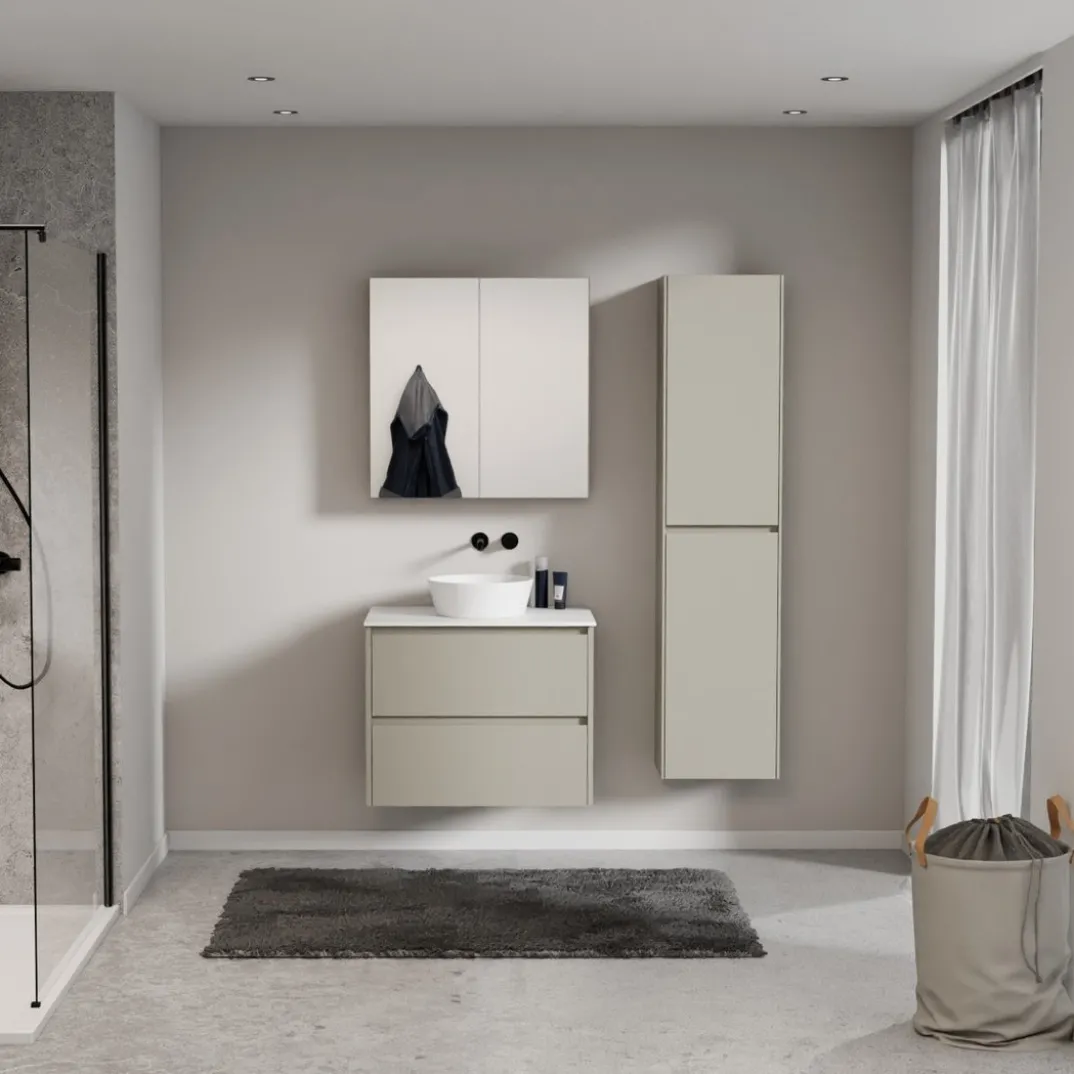 Storke Seda badkamermeubel met Tavola wastafelblad voor waskom(men)