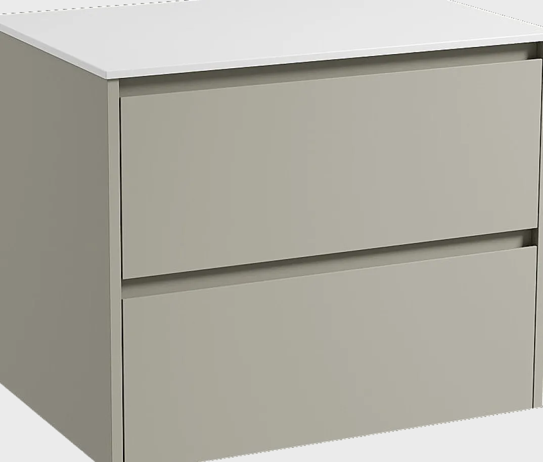 Storke Seda badkamermeubel met Tavola wastafelblad voor waskom(men)