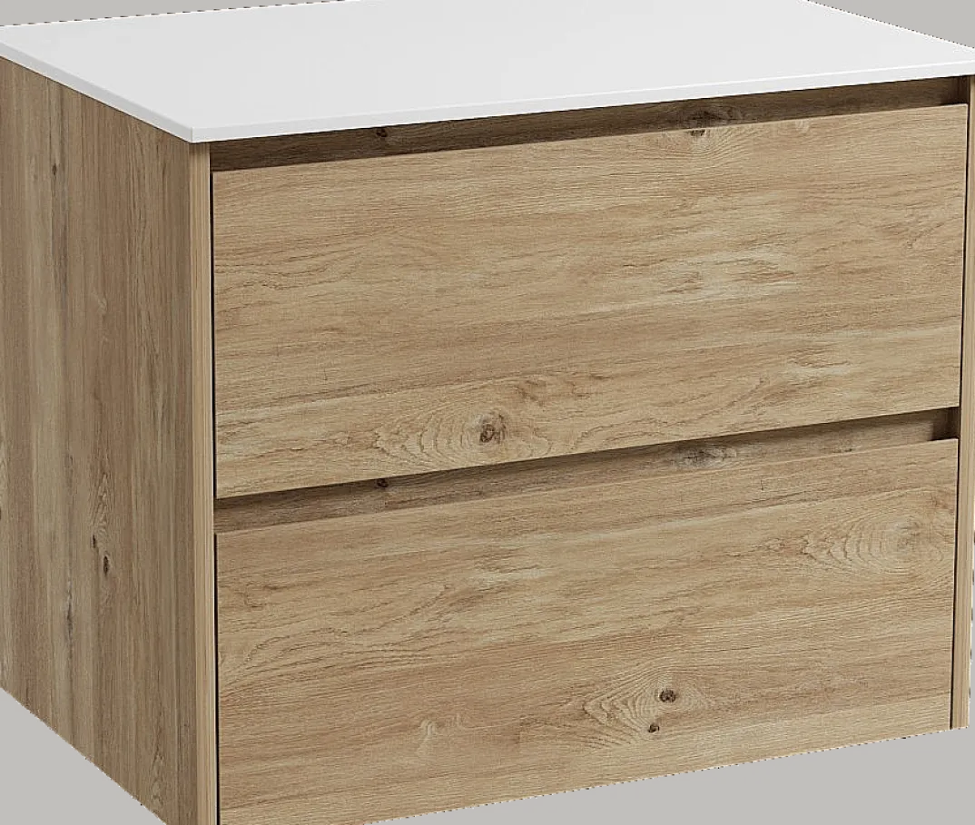 Storke Seda badkamermeubel met Tavola wastafelblad voor waskom(men)