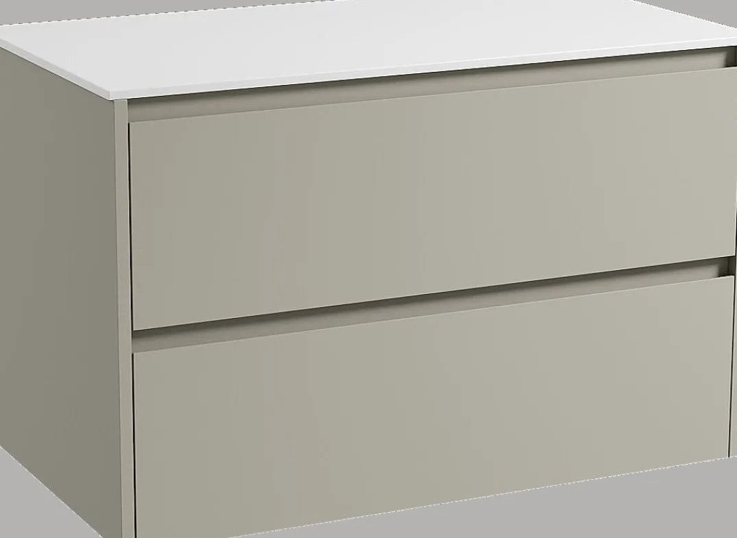 Storke Seda badkamermeubel met Tavola wastafelblad voor waskom(men)