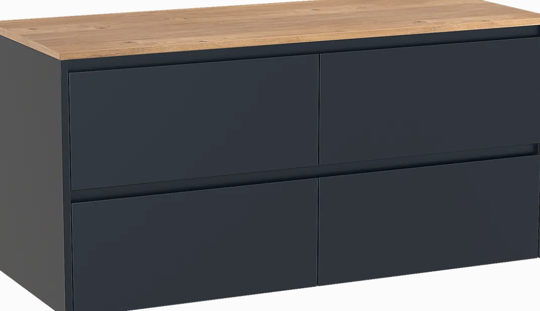 Storke Seda badkamermeubel met Panton wastafelblad voor waskom(men)