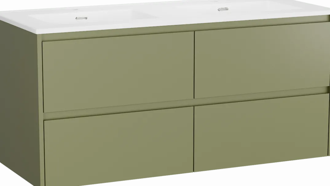 Storke Seda badkamermeubel met Kera wastafel, afvoerpluggen inbegrepen