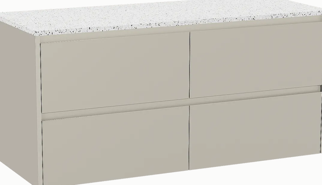 Storke Seda badkamermeubel met Tavola wastafelblad voor waskom(men)