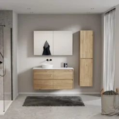 Storke Seda badkamermeubel met Tavola wastafelblad voor waskom(men)