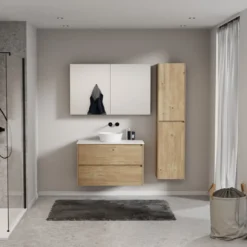 Storke Seda badkamermeubel met Tavola wastafelblad voor waskom(men)