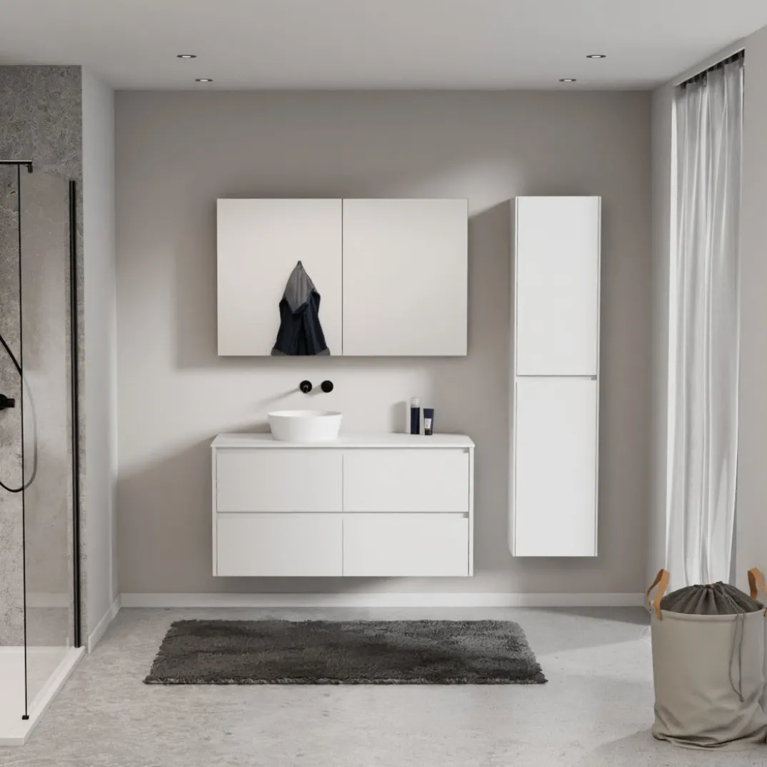 Storke Seda badkamermeubel met Tavola wastafelblad voor waskom(men)