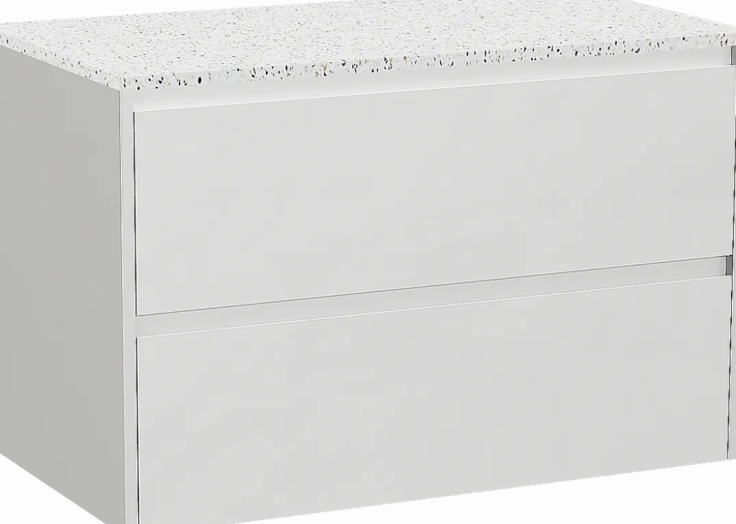 Storke Seda badkamermeubel met Tavola wastafelblad voor waskom(men)