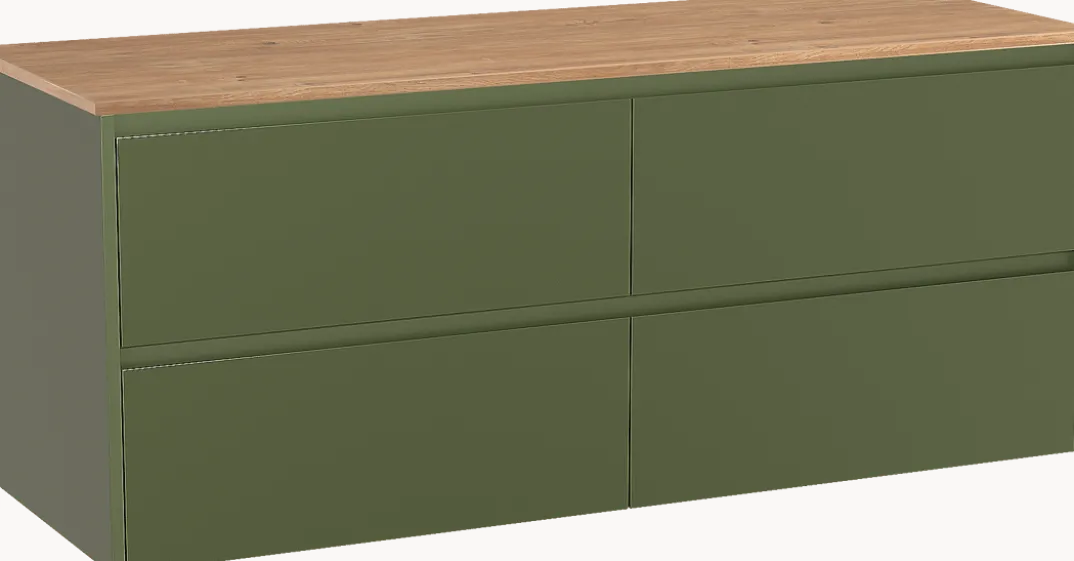 Storke Seda badkamermeubel met Panton wastafelblad voor waskom(men)